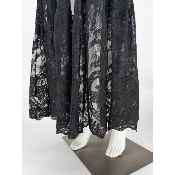 Double D Ranch Montoya Black Lace Maxi Dress Western Boho Women Medium RARE VTG - Picture 6 of 9